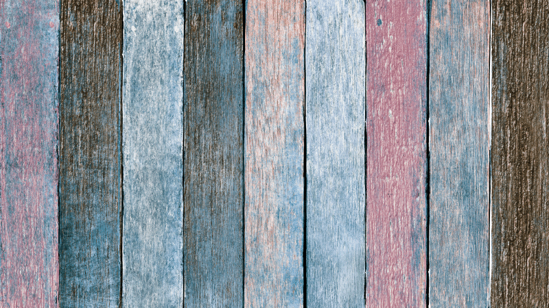 Bedroom vinyl carpet in rustic colorful wood design - TenStickers