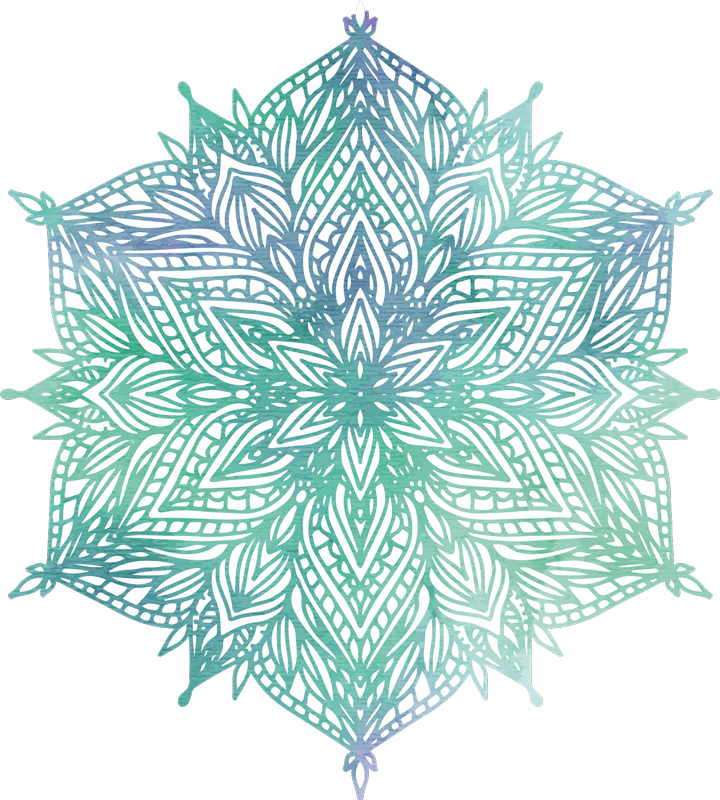 Turquoise mandala bedroom vinyl carpet - TenStickers