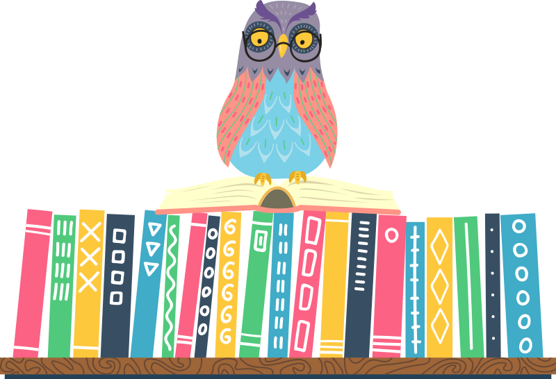 Bedroom vinyl carpet cartoon owl with glasses - TenStickers