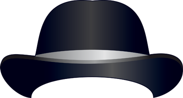 Bedroom vinyl carpet bowler hat adhesive - TenStickers