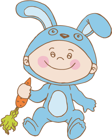 Kids vinyl carpet bunny outfit - TenStickers