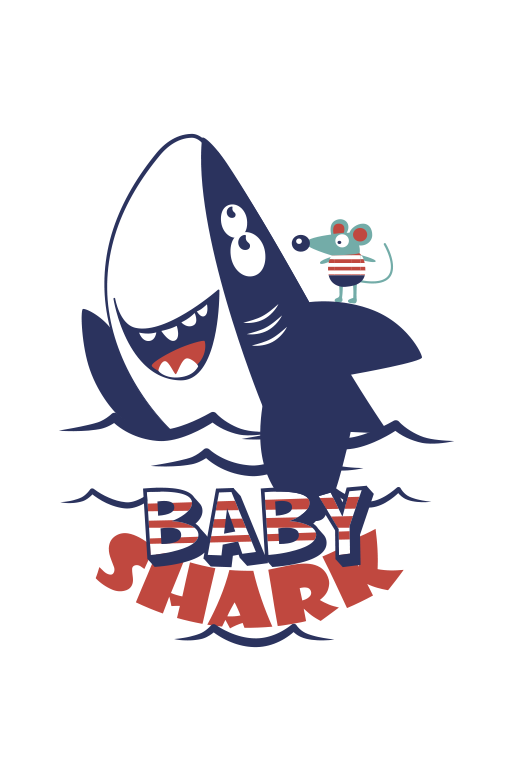 Kids vinyl carpet baby shark design - TenStickers