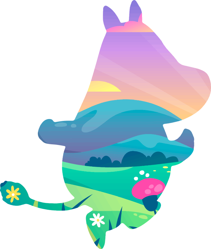 Kids vinyl carpet moomin world - TenStickers
