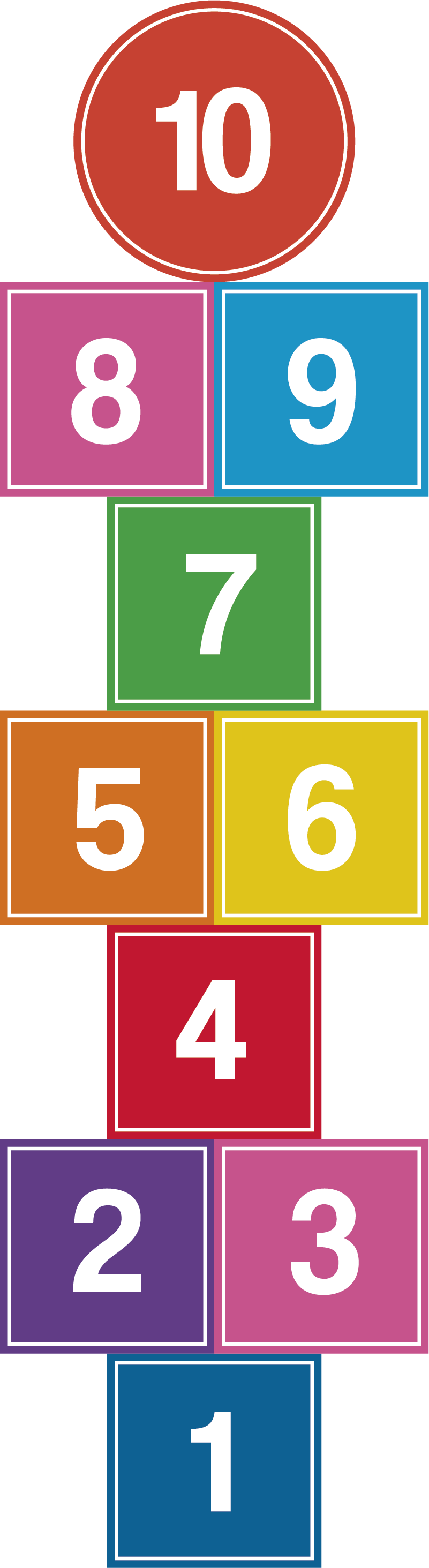 Game vinyl carpet colorful hopscotch - TenStickers