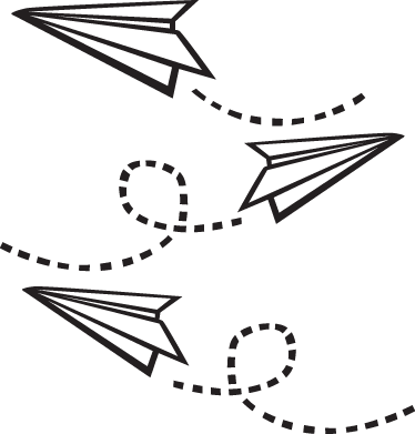 Game vinyl carpet paper airplane decor - TenStickers