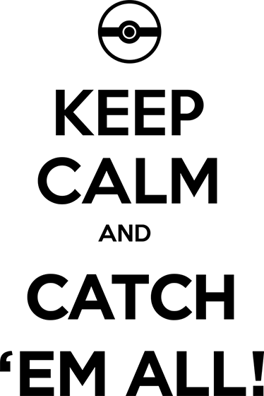 Game vinyl carpet pokémon keep calm - TenStickers