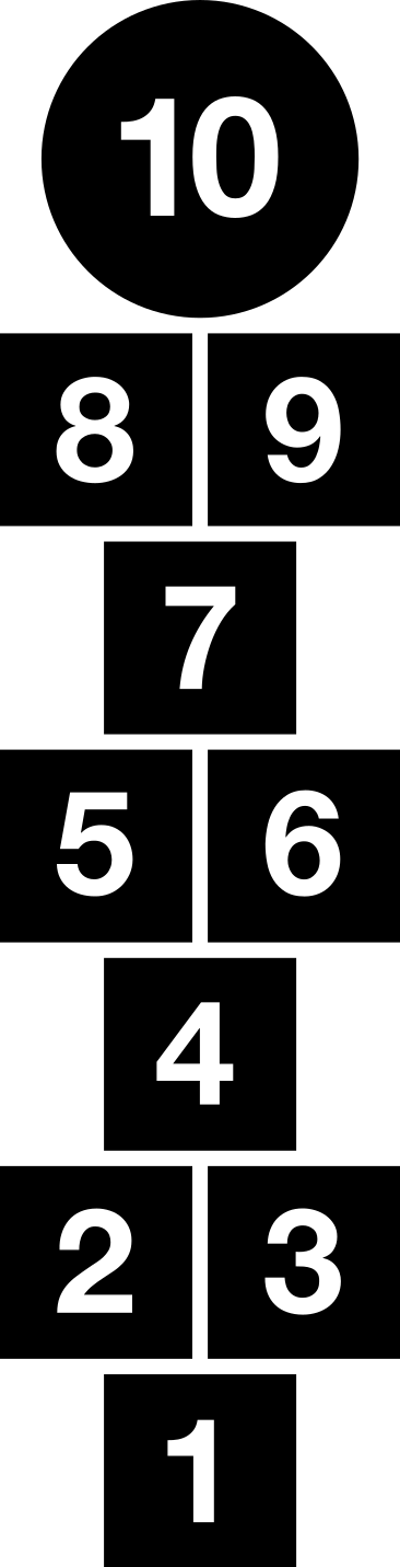 Game vinyl carpet hopscotch squares - TenStickers