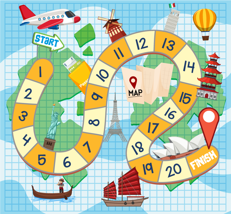 Game vinyl carpet board game map - TenStickers