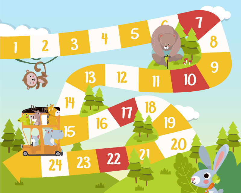 Game vinyl carpet wildlife board game design - TenStickers