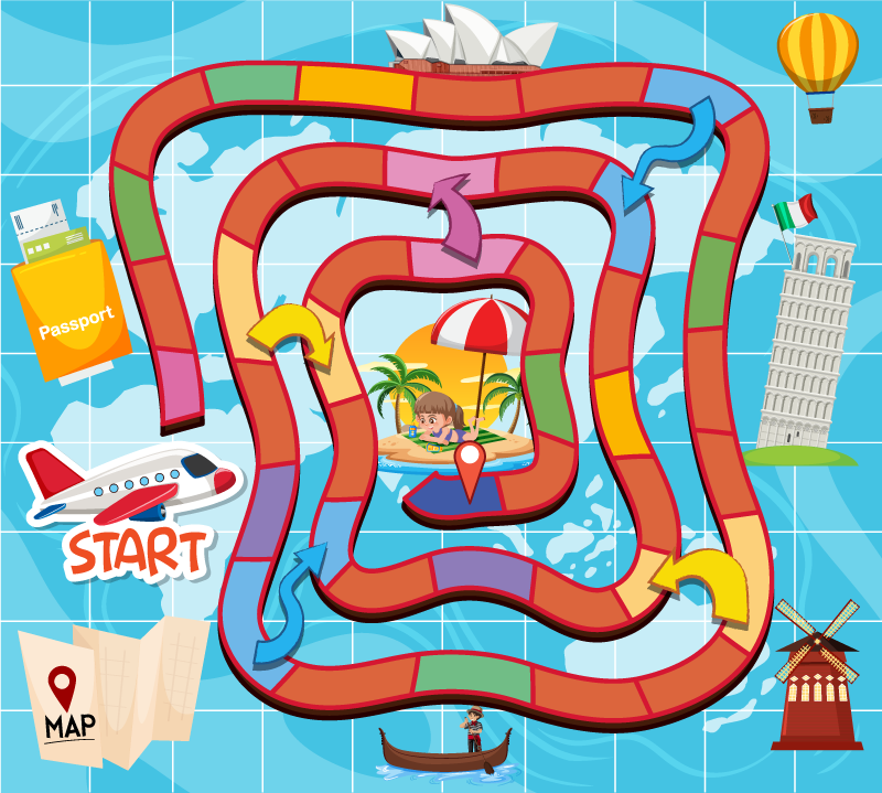 Game vinyl carpet for board game travel - TenStickers