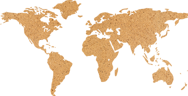 World map vinyl carpet decorative cork map - TenStickers