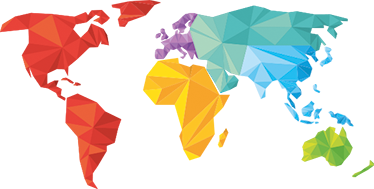 World map vinyl carpet geometric world map vinyl - TenStickers