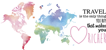 World map vinyl carpet and travel text in en - TenStickers