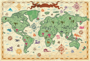 World map vinyl carpet classic world map vinyl - TenStickers