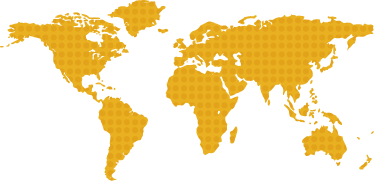 World map vinyl carpet yellow polka dot design - TenStickers