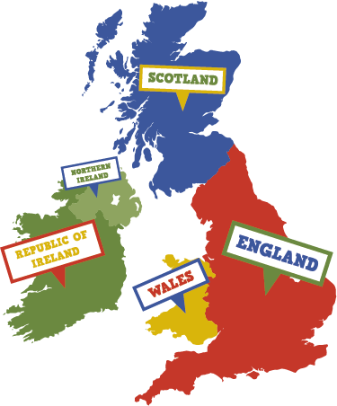 World map vinyl carpet colorful great britain - TenStickers