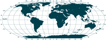 Blue meridians world map vinyl carpet - TenStickers