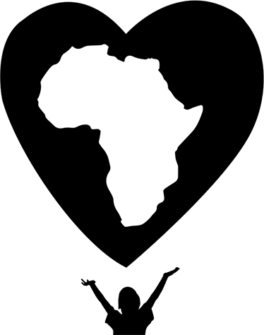 World map vinyl carpet africa heart design - TenStickers