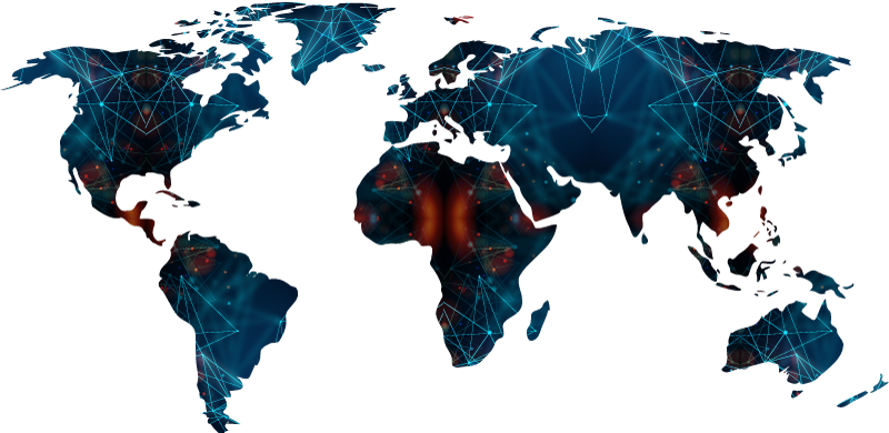 World map vinyl carpet geometric world map design - TenStickers