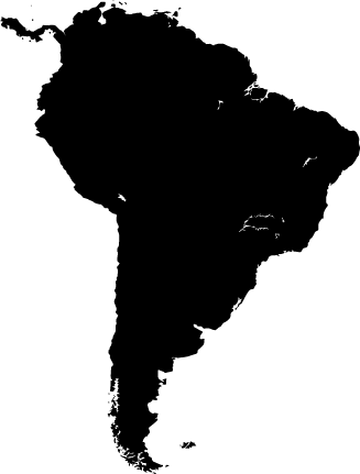 World map vinyl carpet south america outline - TenStickers