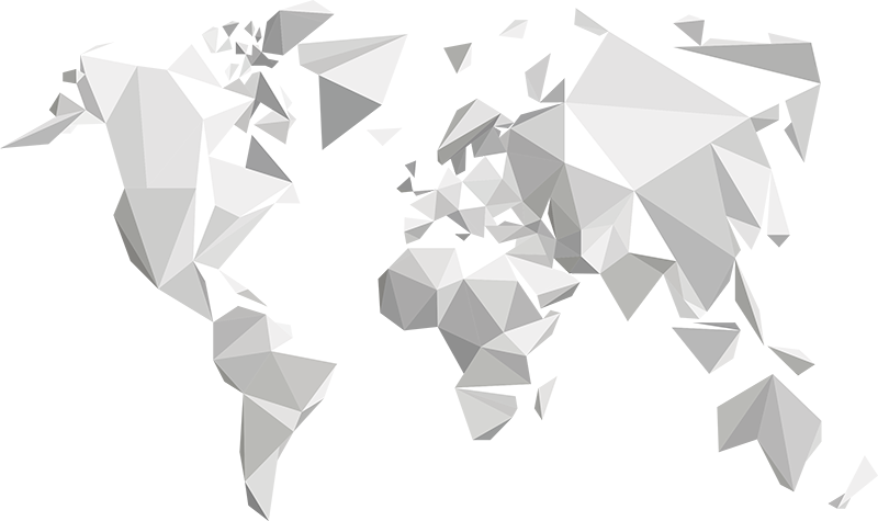 Grey origami design world map vinyl carpet - TenStickers