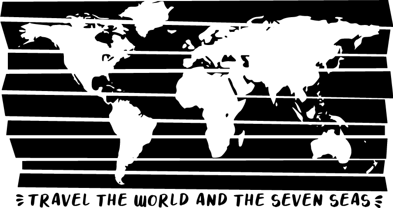 Travel the world with a world map vinyl carpet - TenStickers