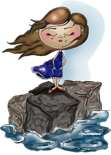 Kids vinyl carpet girl in the sea - TenStickers