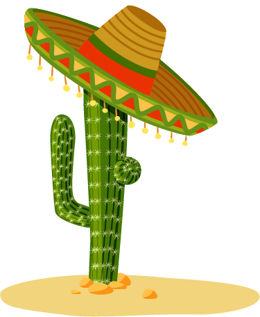 Kids vinyl carpet mexican hat design - TenStickers