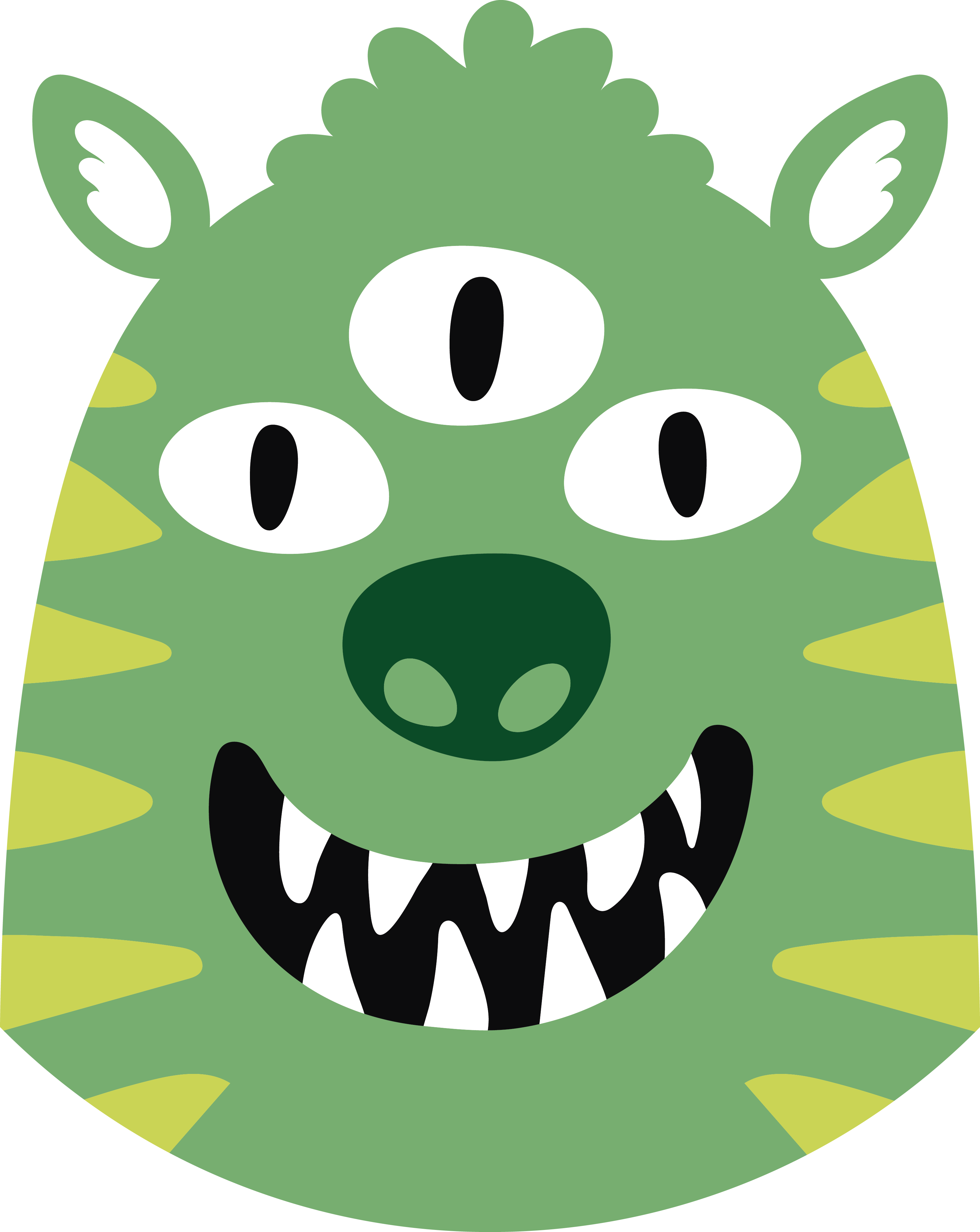 Kids vinyl carpet happy monster design - TenStickers