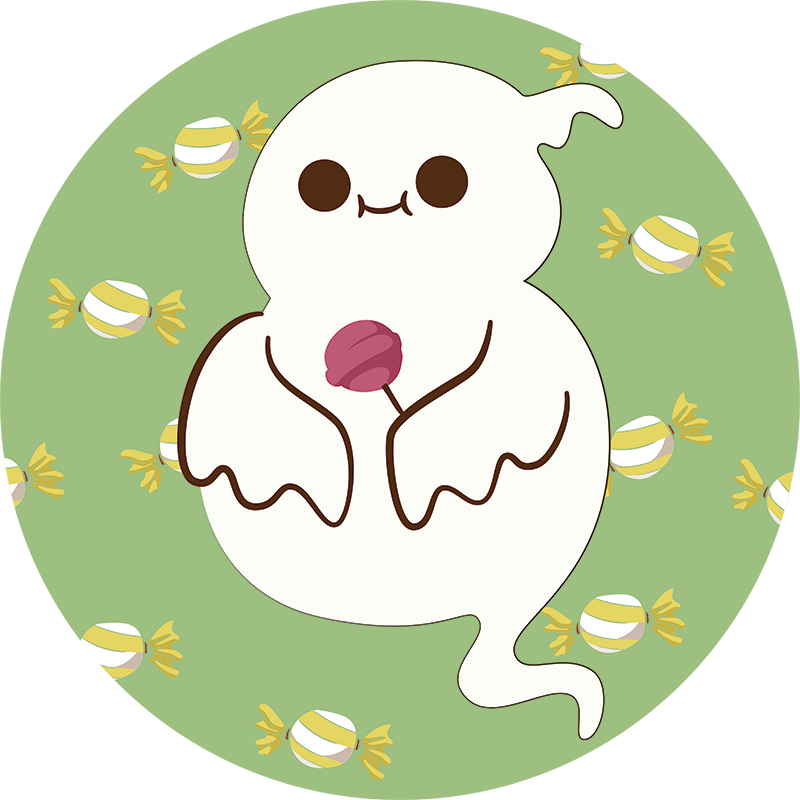 Kids vinyl carpet fun ghost design - TenStickers