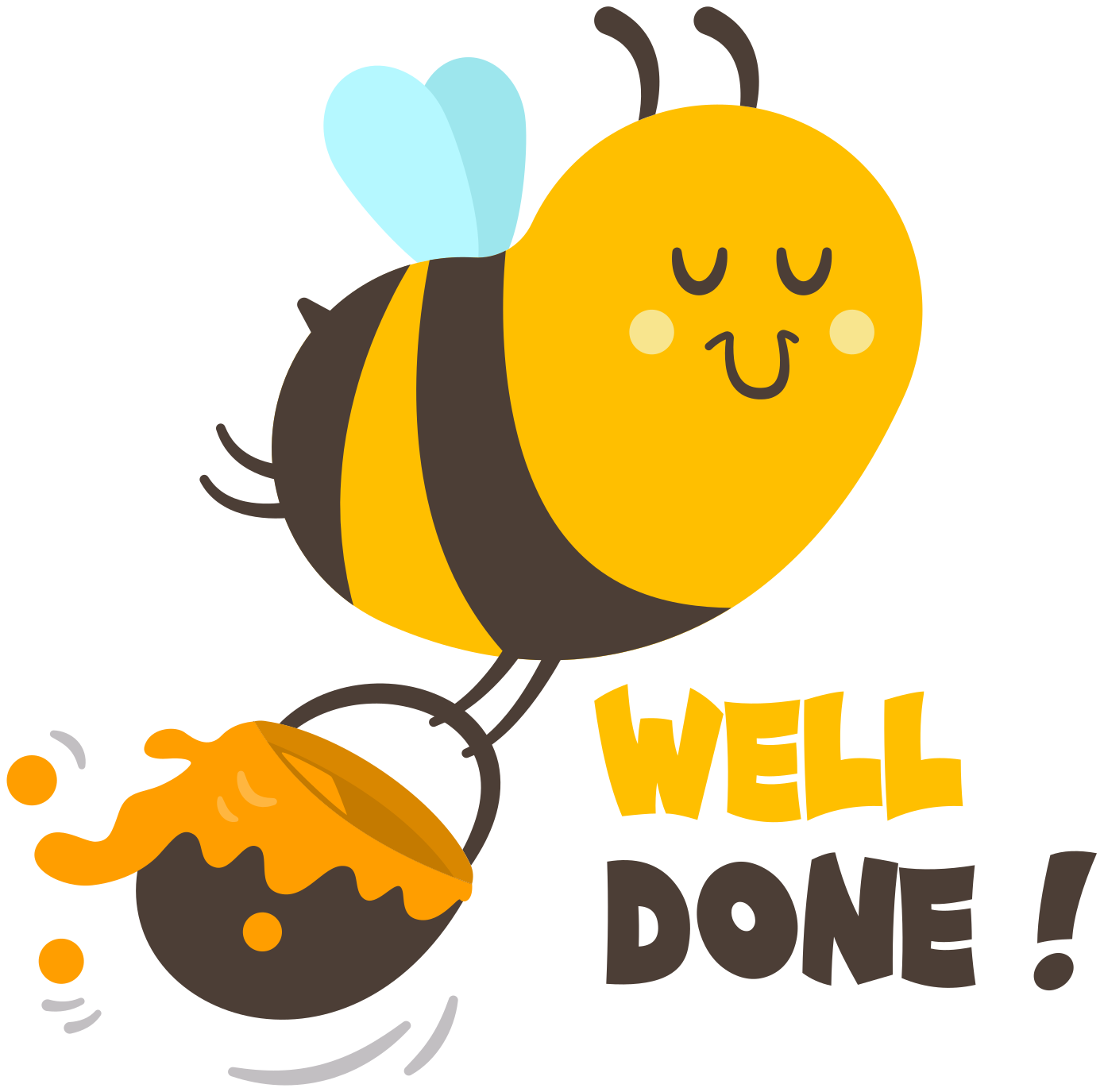 Kids vinyl carpet busy bee accomplished - TenStickers
