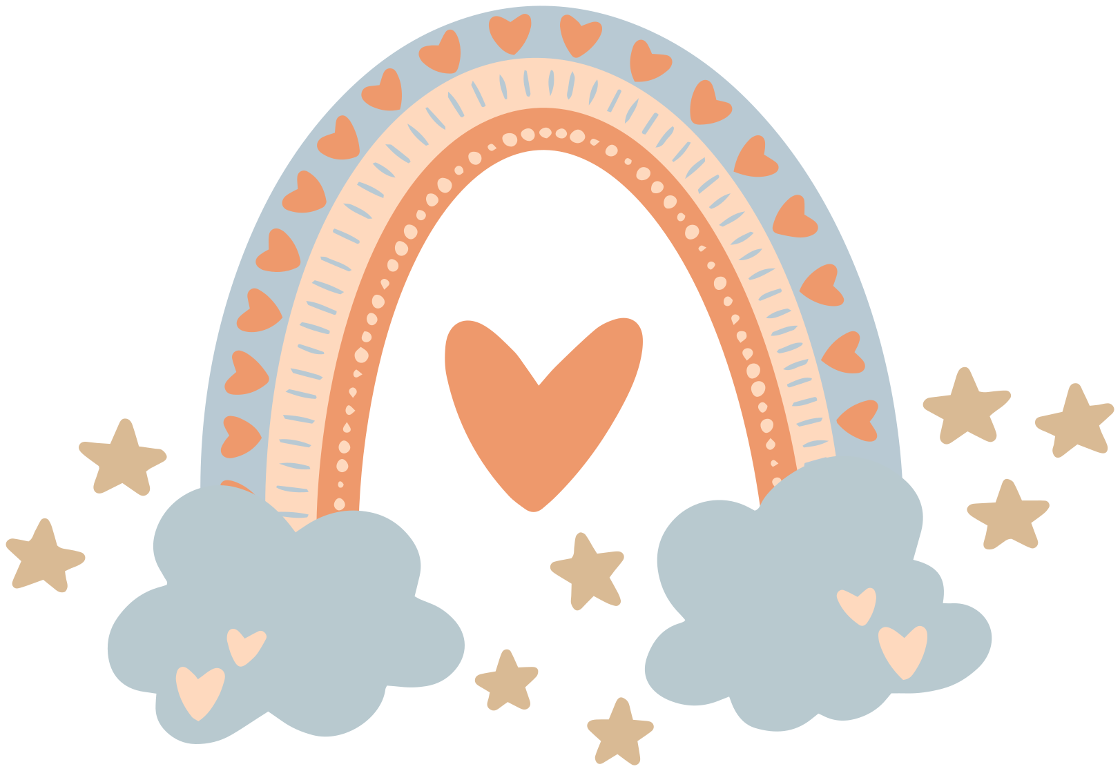 Kids vinyl carpet in pastel rainbow colors - TenStickers
