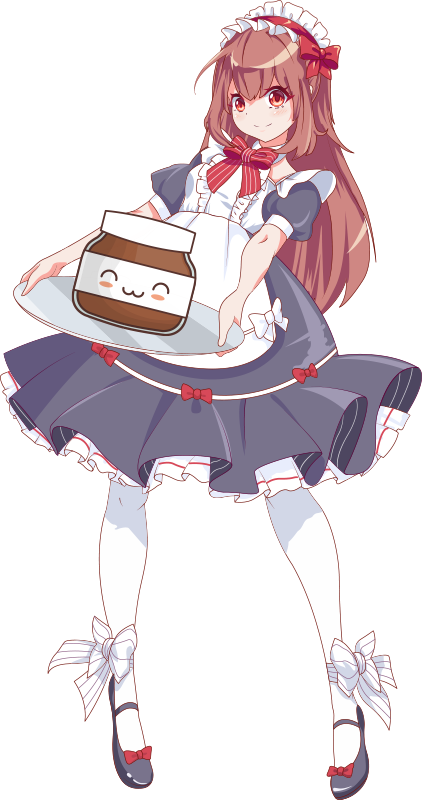 Kids vinyl carpet anime girl with nutella - TenStickers
