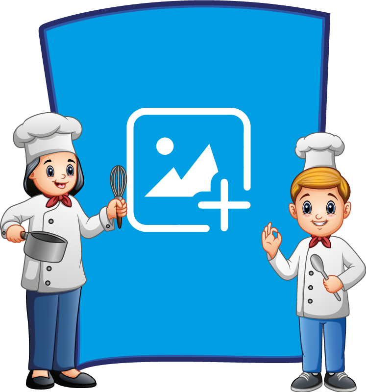 Kids vinyl carpet chef photo frame - TenStickers