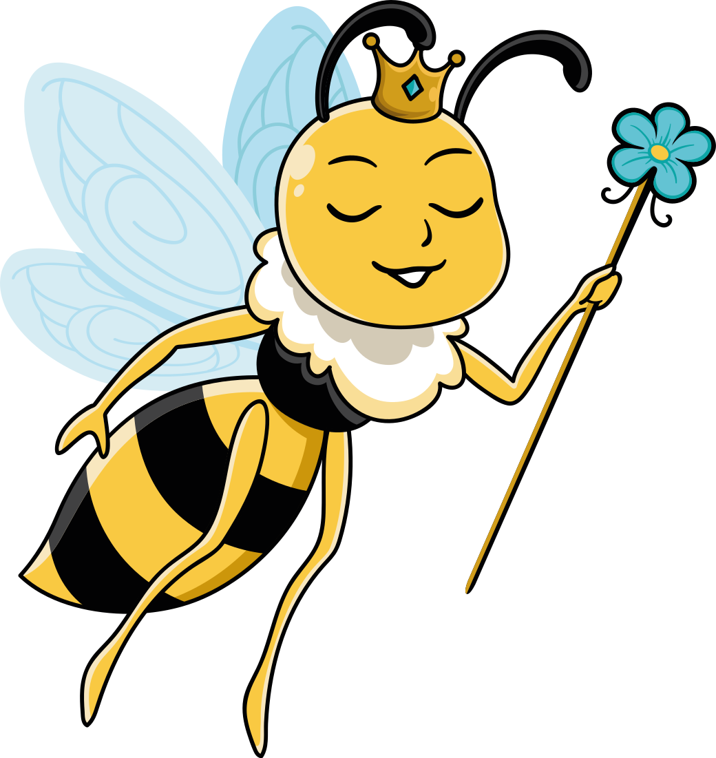 Kids vinyl carpet with charming fairy bee design - TenStickers