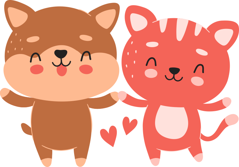 Kids vinyl carpet dog friendship badge - TenStickers