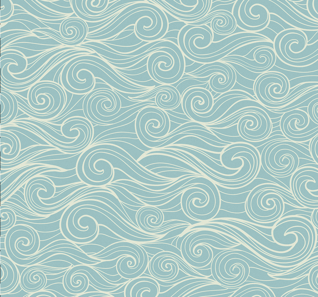 Bathroom vinyl carpet ocean wave design - TenStickers