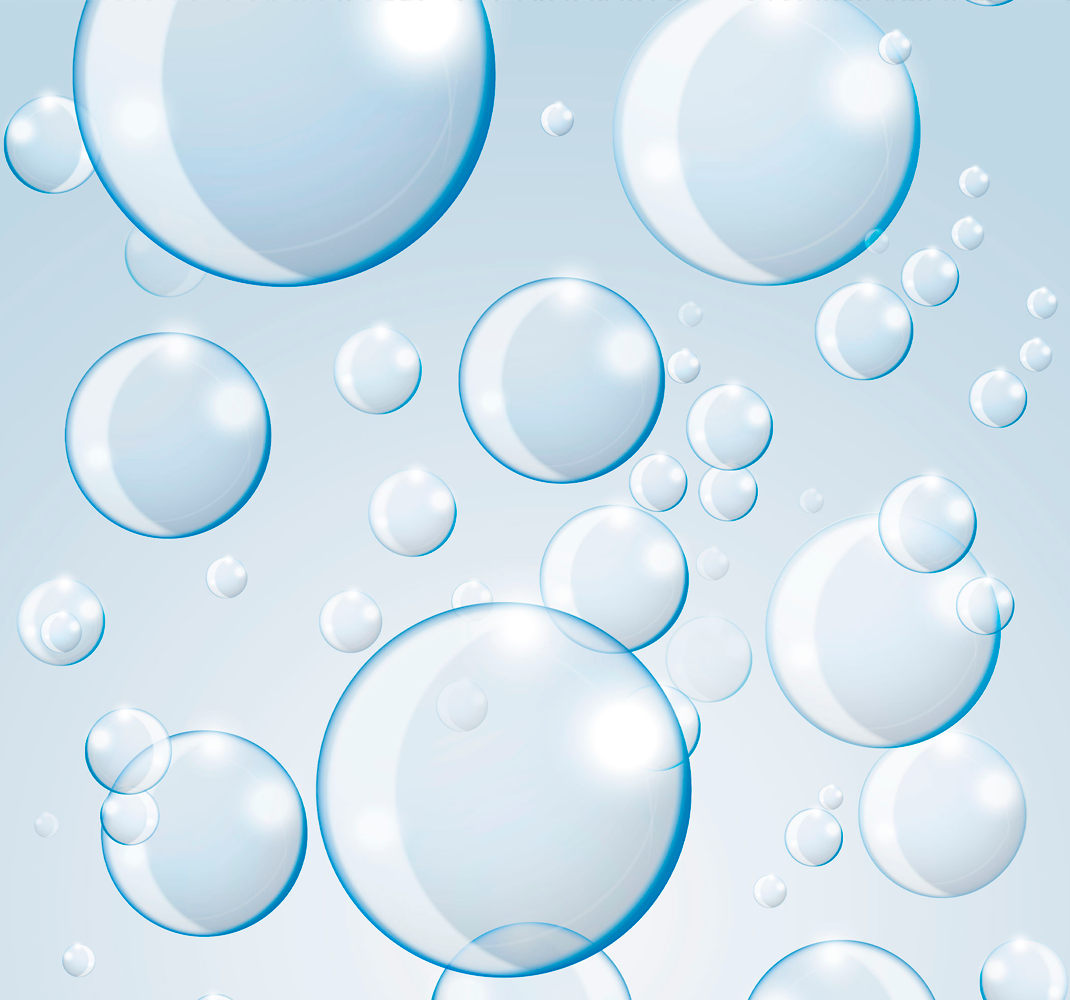 Spherical bubbles motif bathroom vinyl carpet - TenStickers