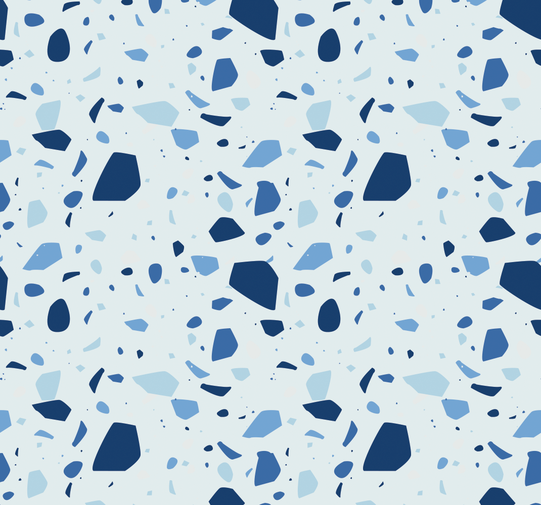 Bathroom vinyl carpet in blue terrazzo - TenStickers