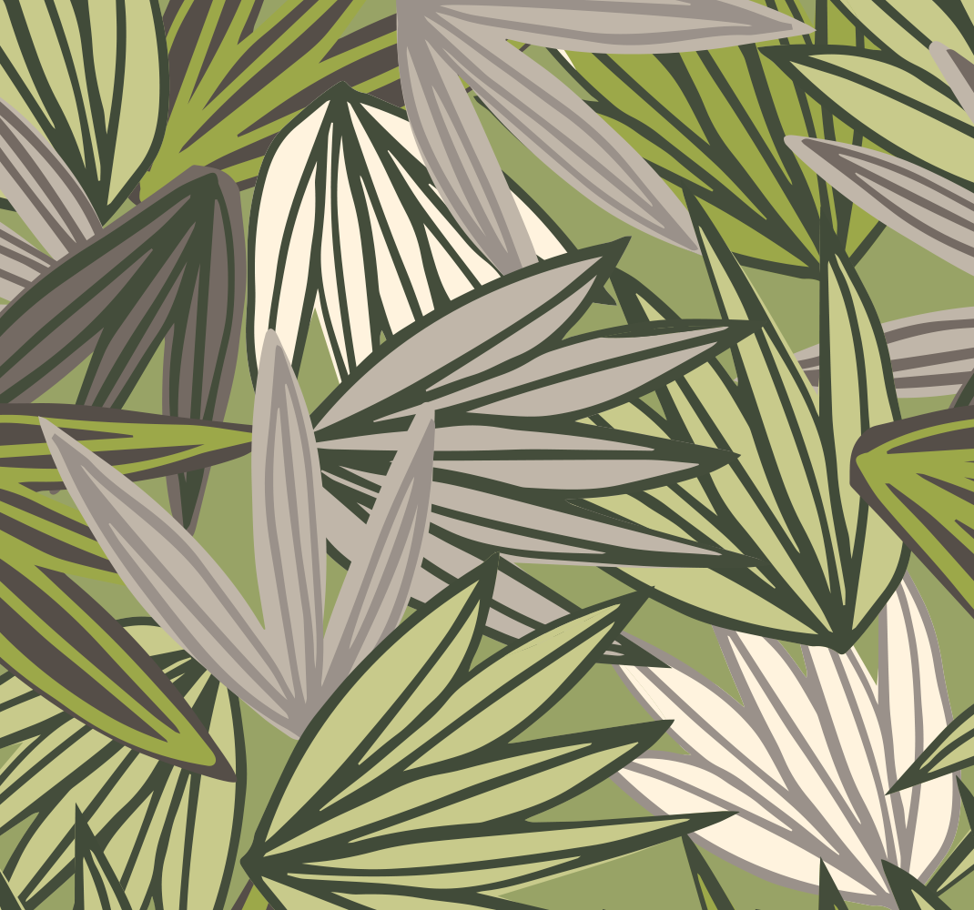 Bathroom vinyl carpet jungle wallpaper with trees - TenStickers