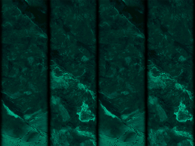 Bathroom vinyl carpet in black and green marble - TenStickers