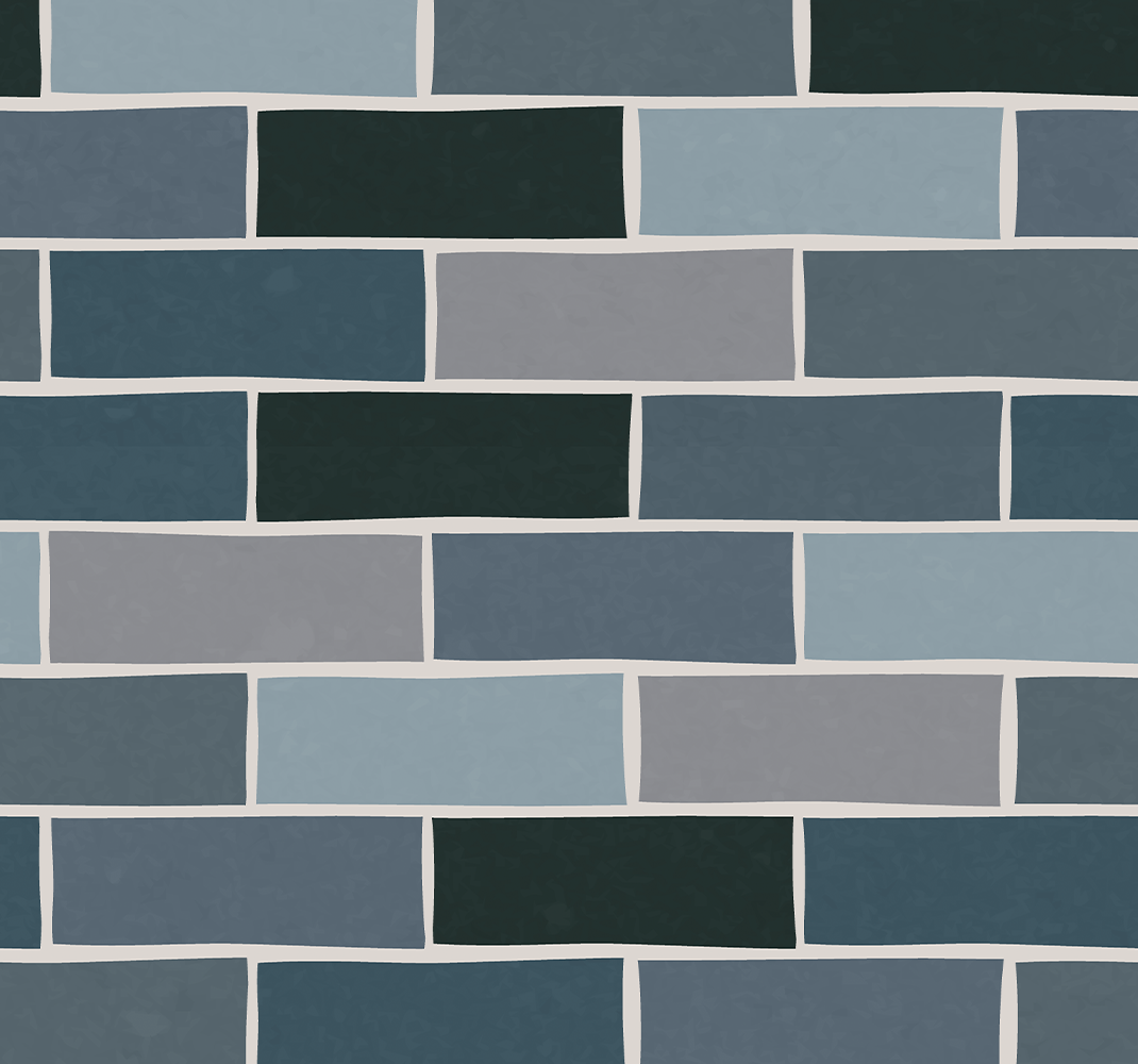 Bathroom vinyl carpet in stone gray brick design - TenStickers