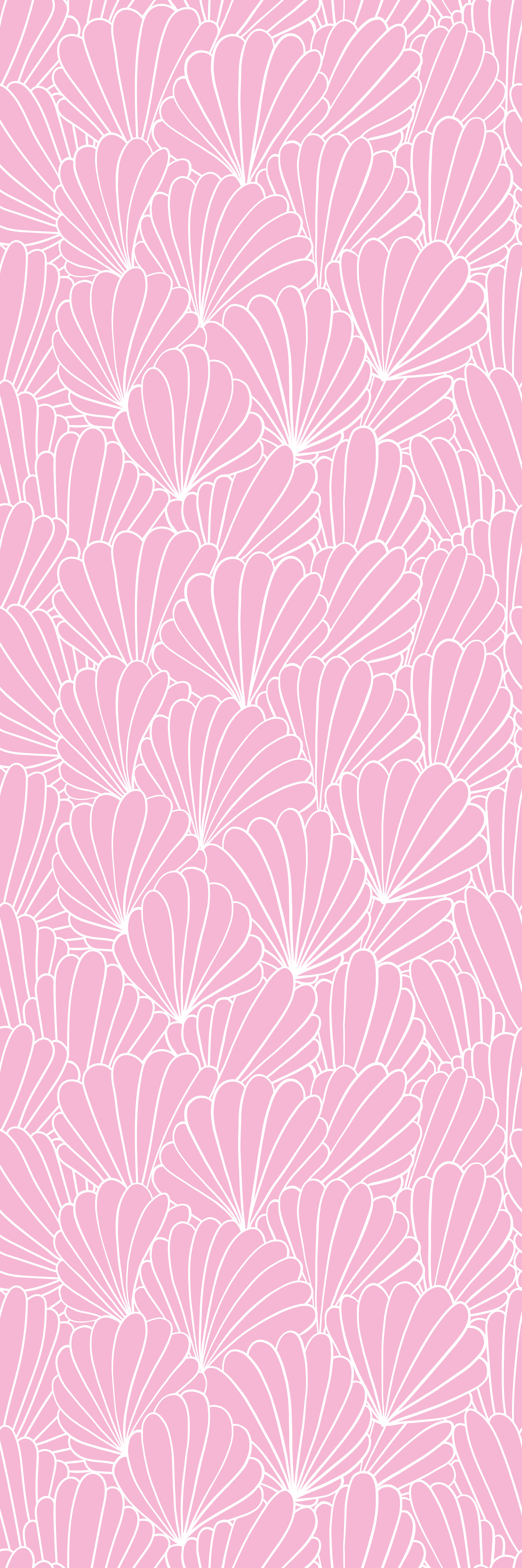 Bathroom vinyl carpet kawaii style pink shells - TenStickers