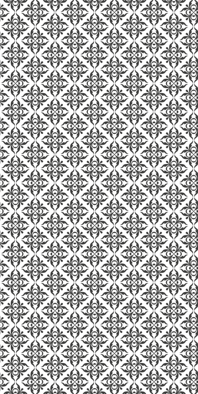 Bathroom vinyl carpet in black tile pattern - TenStickers