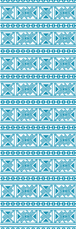 Bathroom vinyl carpet in blue pattern - TenStickers