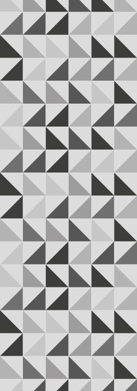 Bathroom vinyl carpet in geometric triangles - TenStickers