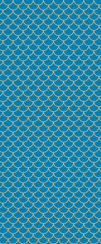 Bathroom vinyl carpet with blue fish scales pattern - TenStickers