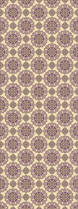 Bathroom vinyl carpet in purple ethnic mandala - TenStickers