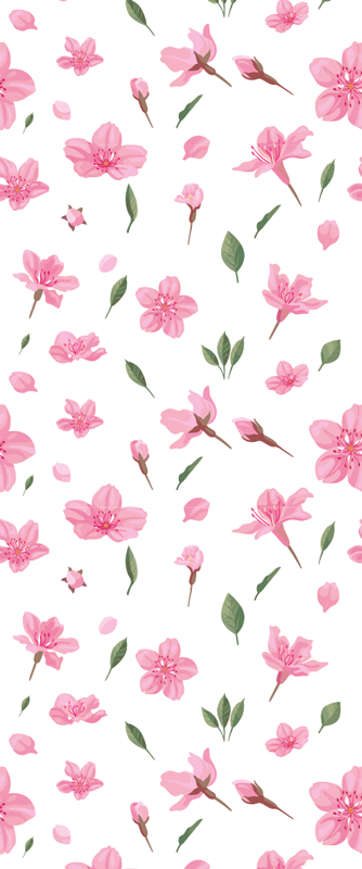 Bathroom vinyl carpet watercolor pastel pink flowers - TenStickers