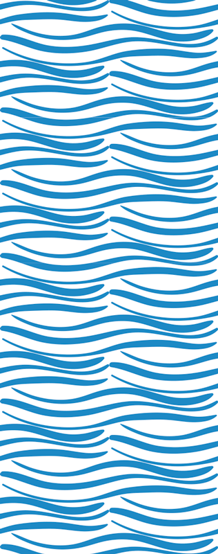 Bathroom vinyl carpet with small waves pattern - TenStickers